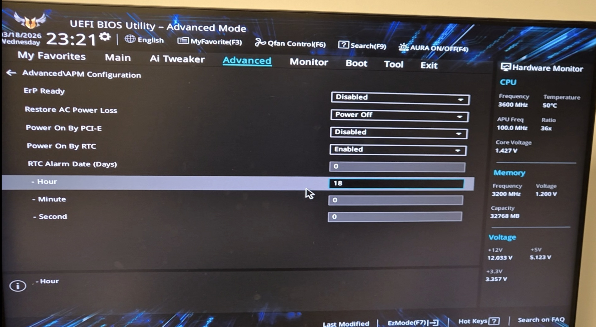ASUS BIOS RTC